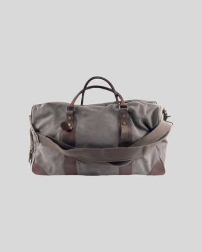Borsone da sport o viaggio con porta scarpe in Canvas e Pelle Invecchiata Cod.161