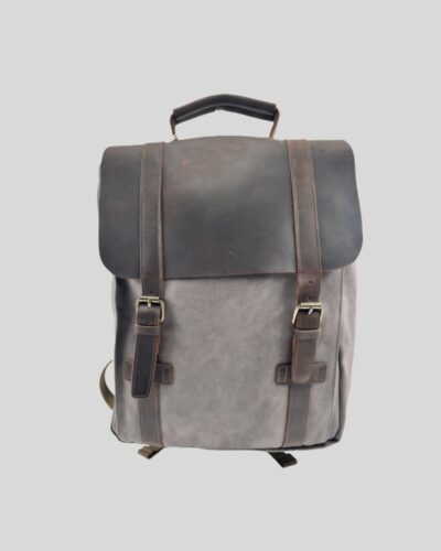 Zaino da Uomo in Canvas e Pelle Invecchiata Cod.165