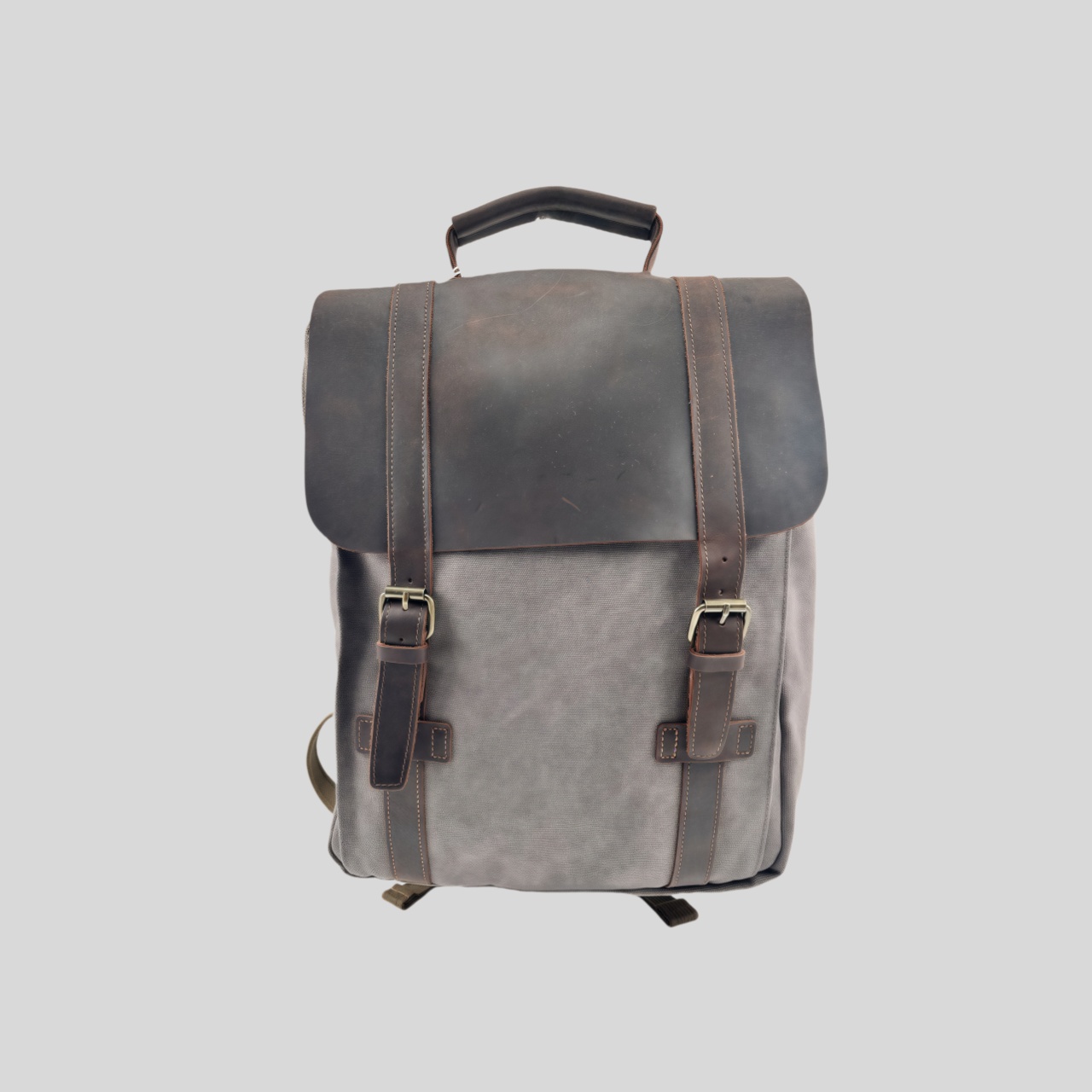 Zaino da Uomo in Canvas e Pelle Invecchiata Cod.165